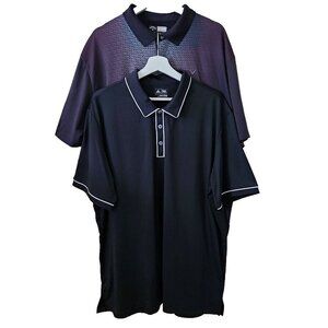 Polo Mens XL Lot of 2 Adidas Callaway Opti Dry Logo Stretch Golf Athleisure